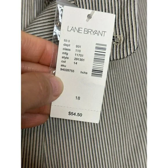 Lane Bryant Women's Plus 18 Pinstripe Bootcut Dress Pants NWT READ - Picture 13 of 15